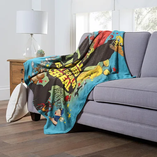 Vista 3 de Northwest Looney Tunes - Manta de seda táctil, 50 x 60 pulgadas, cuenco de cereales