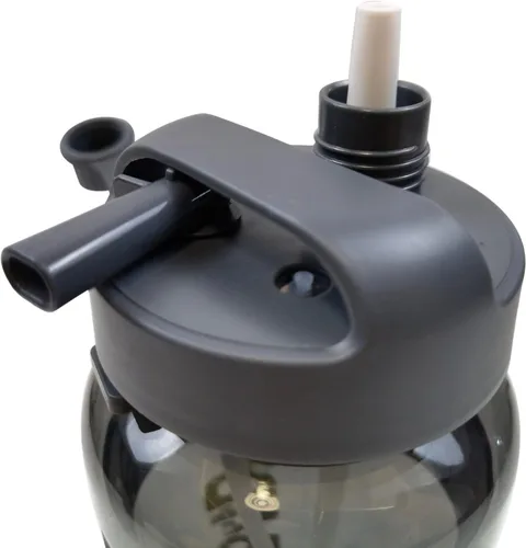 Vista 3 de 54D Botella de agua deportiva, botella de agua de medio galón con marcador de tiempo, botella de agua motivacional con pajilla, para fitness