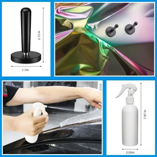 Vista 5 de Kit de tintado de ventana DIYSELF, kit de herramientas de envoltura de vinilo de 19 piezas, kit profesional de envoltura de auto, herramientas