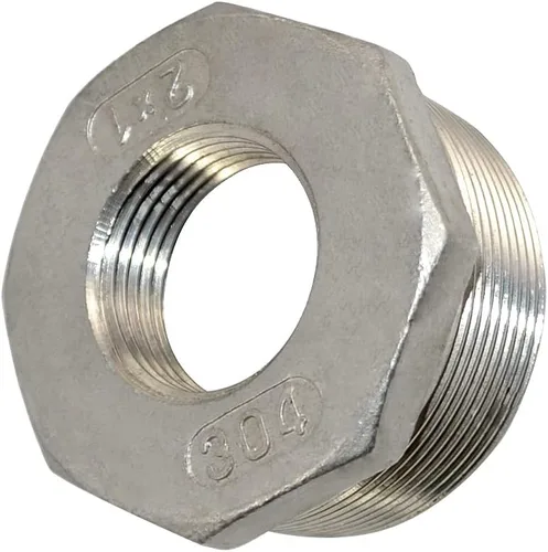 Vista 20 de 1/4" macho NPT a 1/8" hembra NPT hembra reductor/reductor buje de tubería, adaptador, buje hexagonal SS 304 de acero inoxidable