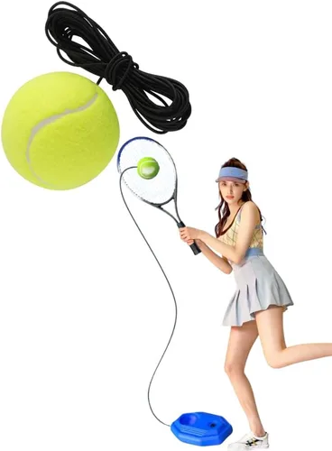 Vista 6 de Entrenador de tenis Dispositivo de práctica de tenis, pelota de entrenamiento de tenis con cuerda para entrenador de tenis solo, principiante