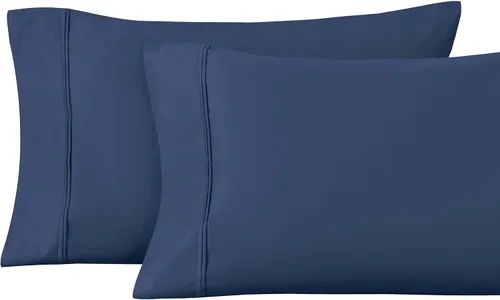 Vista 13 de Superior Juego de fundas de almohada estándar de 1200 hilos, 100% algodón egipcio, suave y transpirable, 2 piezas, color verde azulado