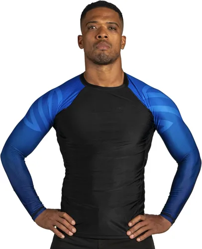 Vista 6 de Sanabul Essentials - Camiseta de compresión de manga larga para artes marciales mixtas (MMA, BJJ)