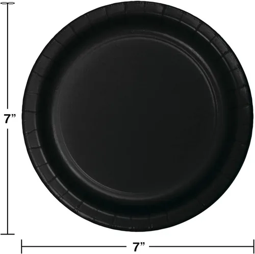 Vista 2 de Creative Converting Paquete económico de 75 platos de postre de papel, terciopelo negro, "7