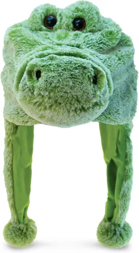 Vista 21 de Puzzled - Sombrero de mapache marrón de peluche - Sombrero súper suave y cálido con orejeras, gorro de invierno acogedor de forro polar para niños