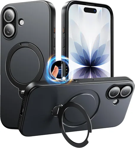 Vista 12 de Funda para iPhone 11, funda magnética con función atril [protección de grado militar] y [compatible con MagSafe], funda protectora delgada