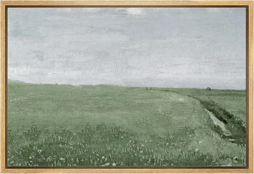 Vista 51 de SIGNLEADER Impresión en Lienzo Enmarcado Arte de Pared Prado Cálido de Verano con Flores Silvestres Ilustraciones Florales Vibrantes Arte Moderno