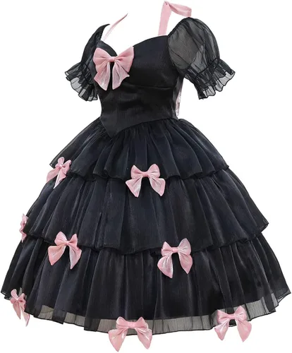Vista 2 de Womems Elegant Solid Color Party Dress Puff SleeveSleeveless Halter Dress