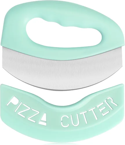 Vista 18 de Urbanstrive Cortador de Pizza de Acero Inoxidable para Trabajo Pesado con Tapa, Cuchillo de Pizza de Hoja Súper Afilada Cortador de Pizza Balancín