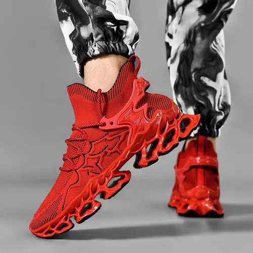 Vista 7 de Zapatillas de deporte para hombre Blade Tenis para hombre Trail Running Zapatos deportivos de moda para hombre, negro, amarillo, rojo