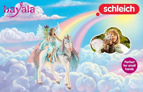 Vista 9 de Schleich Bayala - Figura de hada Eyela de 3 piezas con figura de unicornio de princesa, figura de hadas de fantasía con varita mágica, juguete
