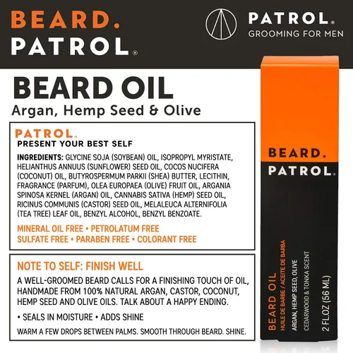 Vista 2 de Bump Patrol Beard Patrol - Aceite para barba para hombres – Suero de aseo natural y acondicionador de bigote, suaviza, suaviza y fortalece