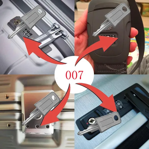 Vista 3 de 6PCS Seguridad de Viaje Aprobado 007 002 Equipaje TSA Llaves Suicase Equipaje Llaves