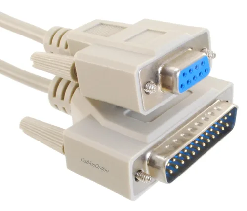Vista 3 de CablesOnline S-4106 - Cable DB9 hembra a DB25 macho de 9 conductores Serial RS232