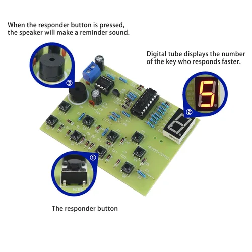 Vista 4 de Kit de práctica de soldadura 5in1 DIY Kit de órgano electrónico (8QD1302)