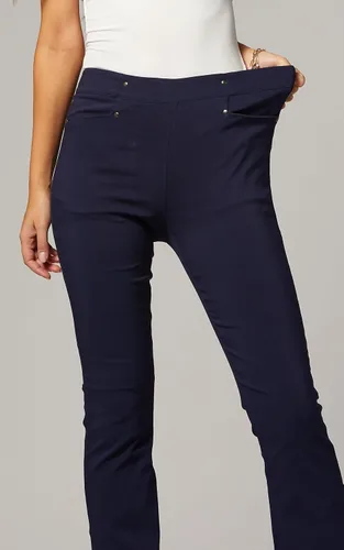Vista 4 de Pantalones elásticos ponte para mujer, para llevar al trabajo, leggings elegantes