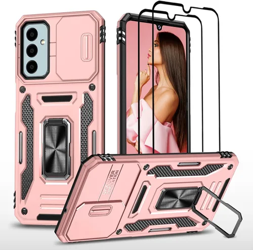 Vista 48 de Jeylly Funda compatible con Samsung Galaxy A12, Samsung Galaxy A12 con protector de pantalla de vidrio templado, protección contra caídas de grado
