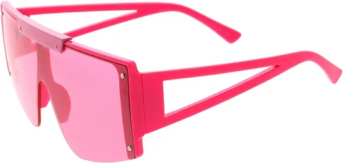 Vista 3 de zeroUV - Gafas de sol de gran tamaño con diseño moderno de tono de color D271