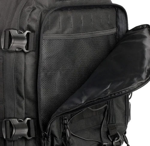 Vista 9 de Miramrax - Mochila táctica militar del ejército - Paquete de asalto para hombres, mochilas Molle, bolsa de evacuación, paquete de 3 días para Negro