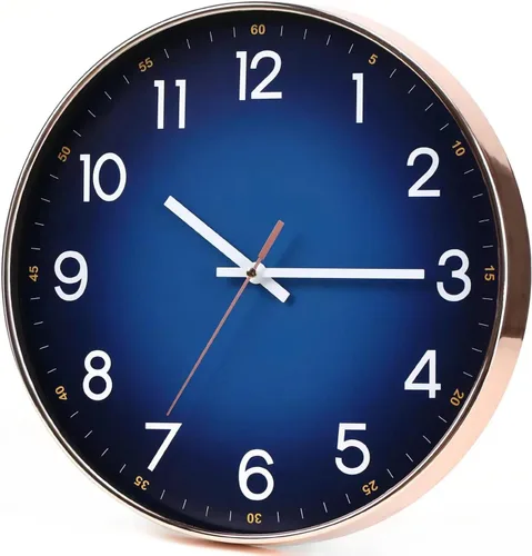 Vista 9 de Reloj de pared de 12 pulgadas, estilo retro, rústico, de cuarzo, silencioso, sin tictac, de madera, funciona con pilas, para sala de estar, cocina