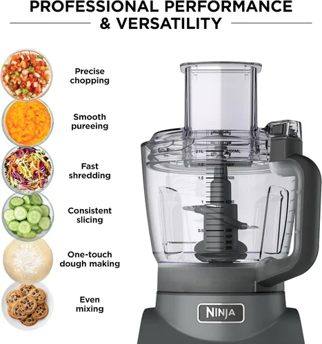 Vista 2 de Ninja Procesador de alimentos Professional Plus, 1000PW, 9 tazas, gris