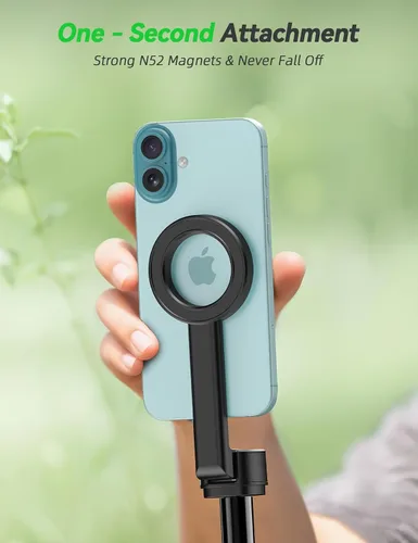 Vista 2 de Takerers Trípode magnético para selfie stick de 66 pulgadas para iPhone Magsafe, 360° de aluminio giratorio fuerte magnético para teléfono celular