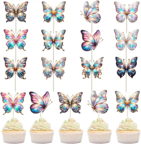 Vista 12 de 24 adornos para cupcakes de conejita para niñas, Día de San Valentín, Pascua, aniversario de boda, cumpleaños y despedida de soltera