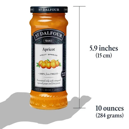 Vista 6 de St. Dalfour Mermelada de Albaricoque - 10 oz - 100% de Fruta, Sin Ingredientes Artificiales, Sin OGM, Sin Azúcares de Caña, Completamente Natural