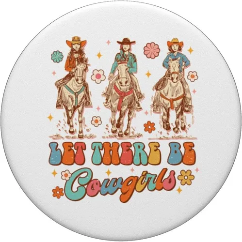 Vista 3 de Lets There Be Cowgirls Western Life Wild West Country PopSockets intercambiables PopGrip para niñas