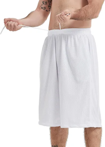 Vista 4 de HQUEC Pantalones cortos deportivos de 12 pulgadas para hombre, pantalones cortos largos de entrenamiento de baloncesto por debajo de la rodilla