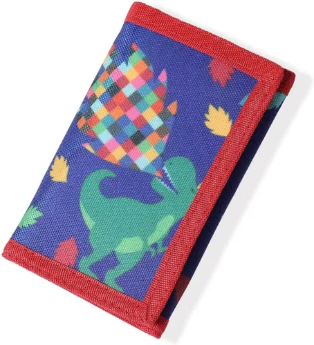 Vista 8 de SITADI Billetera para niños, pequeña cartera para niños con bolsillo con cremallera, bonita caricatura, triple pliegue, lona, regalos de Navidad