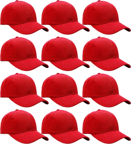 Vista 9 de Falari - 12 unidades de gorras de béisbol, lisas y de tamaño ajustable, venta al por mayor Verde militar