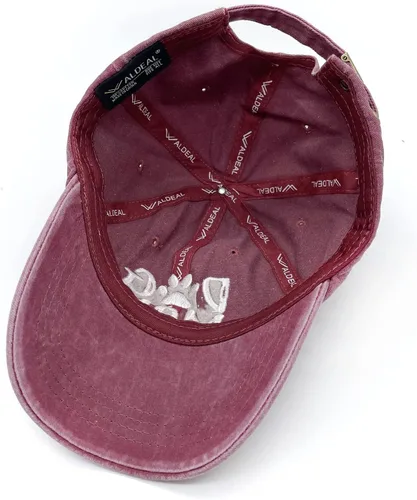 Vista 4 de Waldeal Gorra de béisbol ajustable de mezclilla bordada para mujer