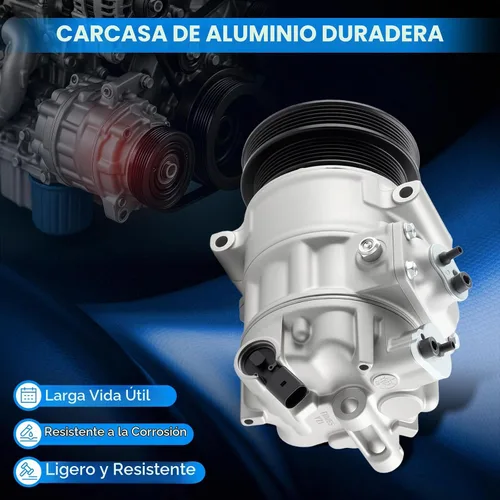 Vista 5 de Compresor de aire acondicionado para Volkswagen Jetta Passat Golf Beetle Cabrio R32 Rabbit, para Audi TT RS Quattro Compresor de CA de repuesto