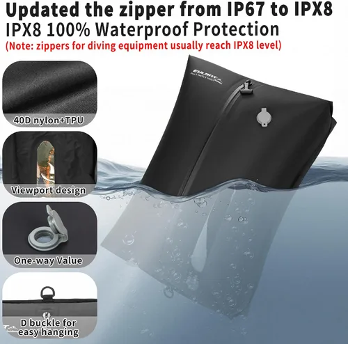 Vista 3 de Bolsas de vacío reutilizables para viajes, bolsa de compresión al vacío profesional impermeable IPX8 para maletas, mochilas, bolsas ahorradoras