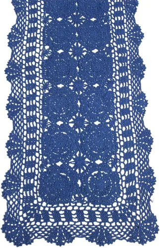 Vista 6 de KEPSWET Camino de mesa de algodón hecho a mano con encaje de ganchillo, color marrón oscuro, rectangular, decoración para mesa de café y cómoda