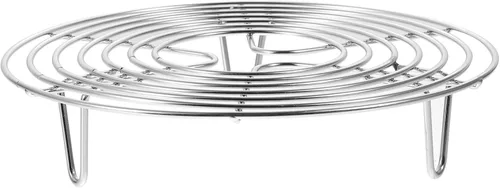 Vista 11 de Estante de vapor de acero inoxidable de 6.10 x 6.10 x 1.77 pulgadas, resistente al calor, bandeja de vapor de cocina, estante para uso doméstico