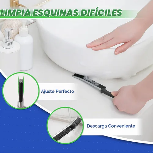 Vista 6 de BOOMJOY Cepillo de lechada con mango largo, cepillo limpiador de lechada para pisos de baldosas, cerdas duras para hendiduras, línea de azulejos