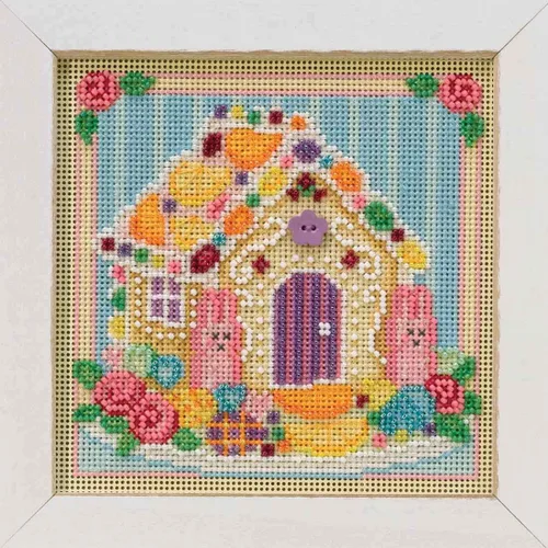 Vista 2 de Sugar Cookie House - Kit de punto de cruz con cuentas Mill Hill 2019 botones y cuentas primavera MH141914