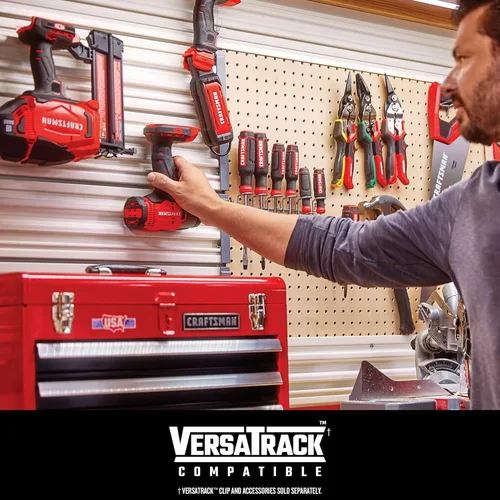 Vista 12 de CRAFTSMAN V20 Kit combinado de herramientas eléctricas inalámbricas de 4 herramientas con 2 baterías y cargador (CMCK400D2)