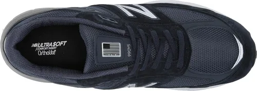 Vista 5 de New Balance Tenis clásicos Heritage para hombre, NegroPlata
