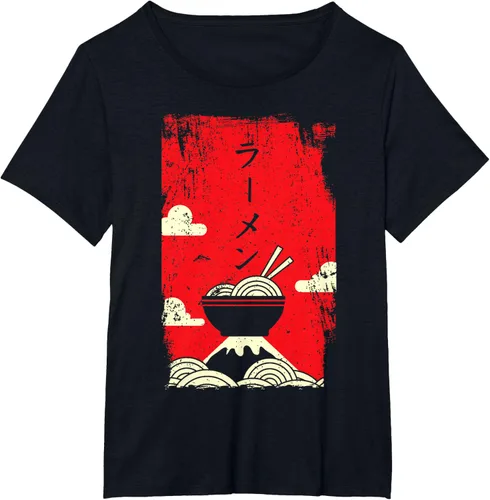 Vista 37 de Ramen Noodles Camiseta de arte japonés, Negro