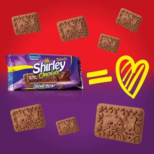 Vista 3 de Wibisco Shirley Biscuits, chocolate, 3.7 oz (paquete de 24)