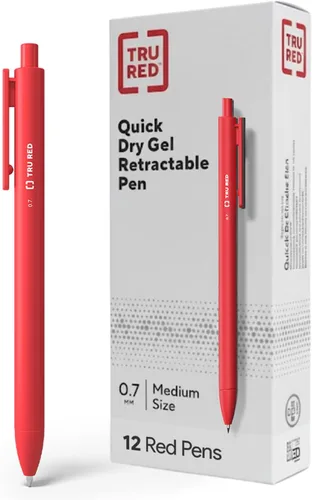 Vista 15 de STAPLES TRU RED Bolígrafos de gel retráctiles, punta media de 0.028 in, colores de tinta surtidos, paquete de 5 bolígrafos de secado rápido