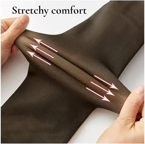 Vista 4 de LELEBEAR Heat Tech - Leggings de forro polar translúcidos con forro polar para mujer