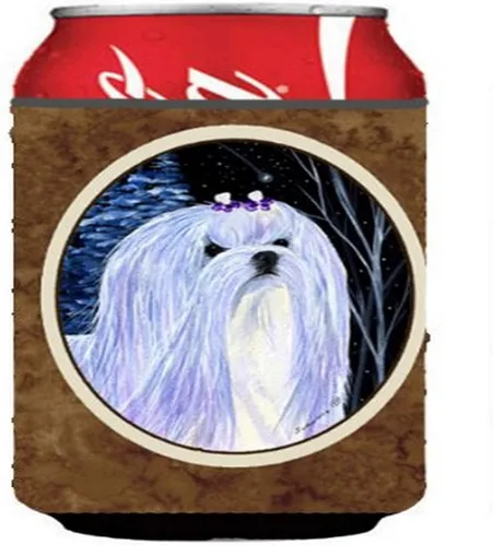 Vista 145 de Caroline's Treasures SS8447CC Starry Night English Bulldog - Enfriador para latas o botellas, lavable, funda plegable con aislamiento para bebidas
