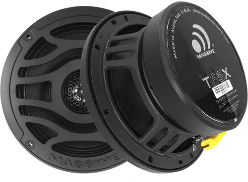 Vista 6 de Massive Audio Altavoces LED coaxiales marinos T65XE de 6.5 pulgadas 80 W RMS / 160 W máximo, IP65 impermeable, resistente a los rayos UV