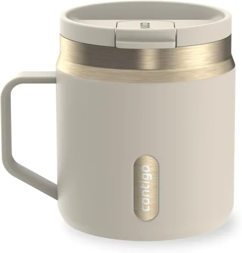 Vista 8 de Contigo SnapSeal - Botella de agua de acero inoxidable de 14 onzas con aislamiento al vacío con tapa de cierre automático a prueba de fugas
