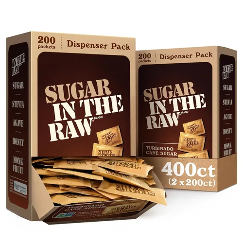 Vista 9 de SUGAR IN THE RAW, paquetes de azúcar de caña granulada, 100 unidades (paquete de 8)
