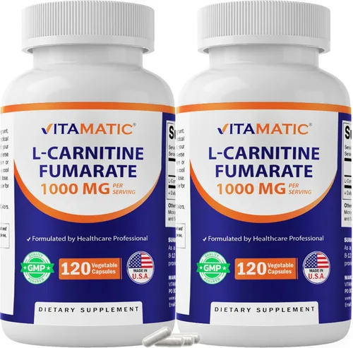 Vista 11 de Vitamatic L-Carnitina Fumarato 1000 mg - 120 Cápsulas Vegetales (1 Botella)